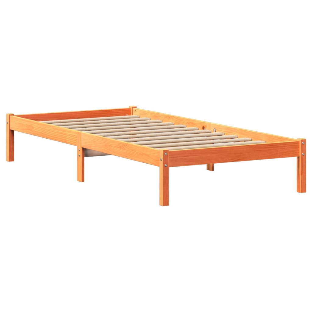 vidaXL Letto senza Materasso Marrone Cera 75x190 cm in Legno di Pino VIDAXL