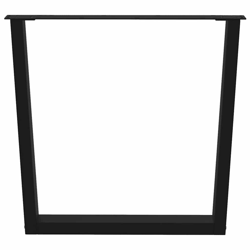 vidaXL Gambe per Tavolo da Pranzo a V 2 pz Nero 80x(72-73,3)cm Acciaio