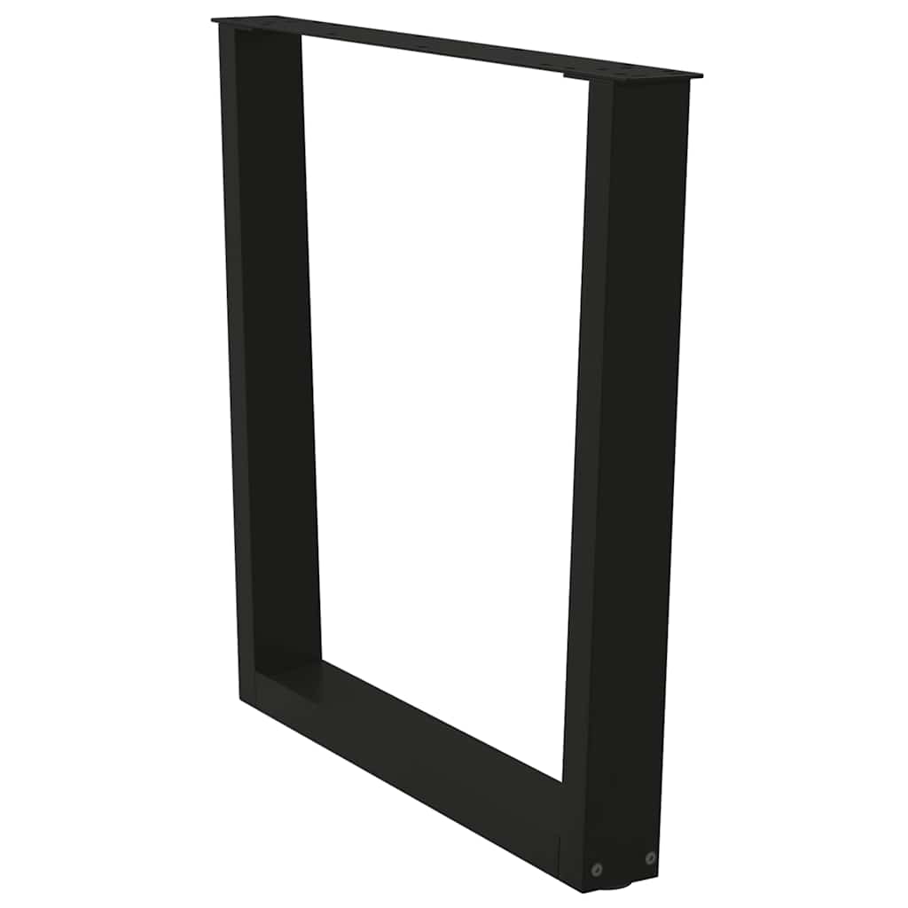 vidaXL Gambe per Tavolo da Pranzo a V 2 pz Nero 80x(72-73,3)cm Acciaio