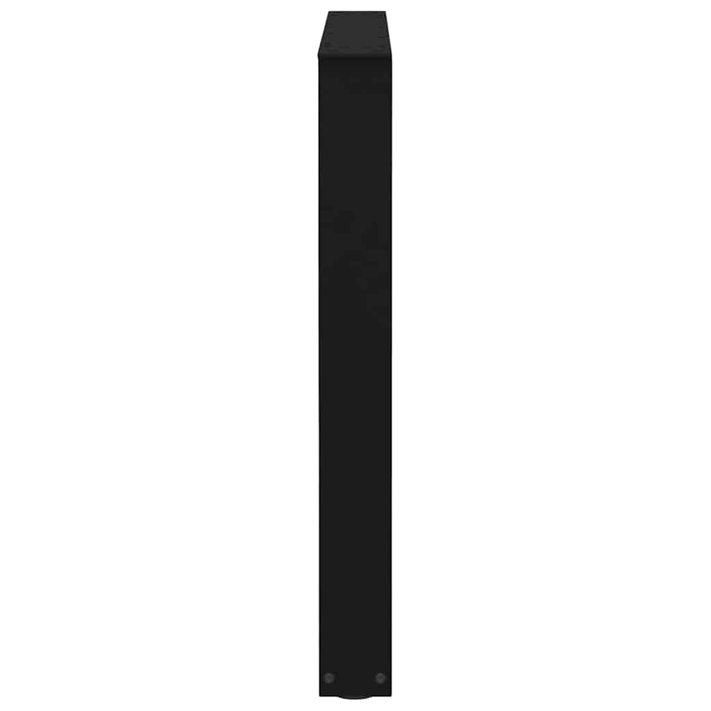vidaXL Gambe per Tavolo da Pranzo a V 2 pz Nero 80x(72-73,3)cm Acciaio
