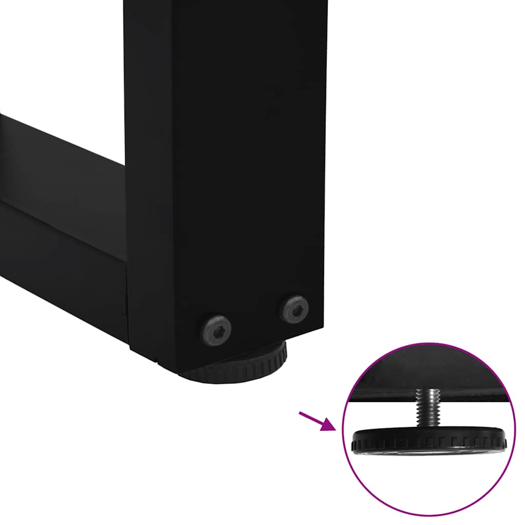 vidaXL Gambe per Tavolo da Pranzo a V 2 pz Nero 80x(72-73,3)cm Acciaio