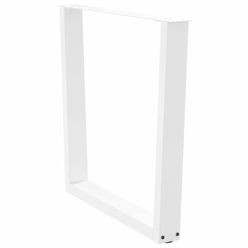 vidaXL Gambe per Tavolo Pranzo a V 3 pz Bianco 90x(72-73,3)cm Acciaio