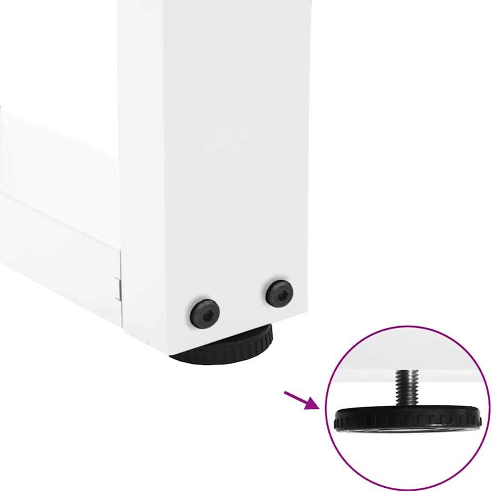 vidaXL Gambe per Tavolo Pranzo a V 3 pz Bianco 90x(72-73,3)cm Acciaio