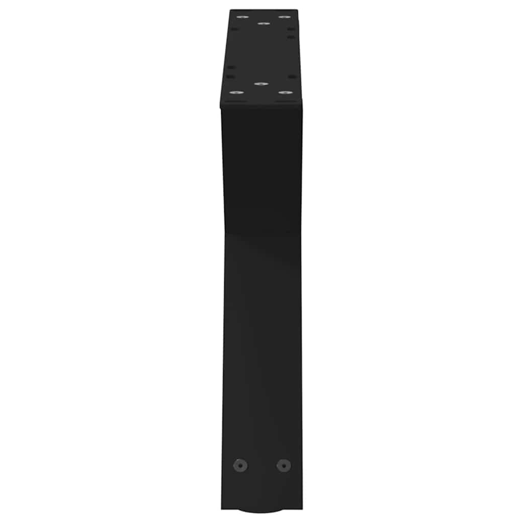 vidaXL Gambe per Tavolino 2 pz Nero 60x(30-31,3) cm in Acciaio