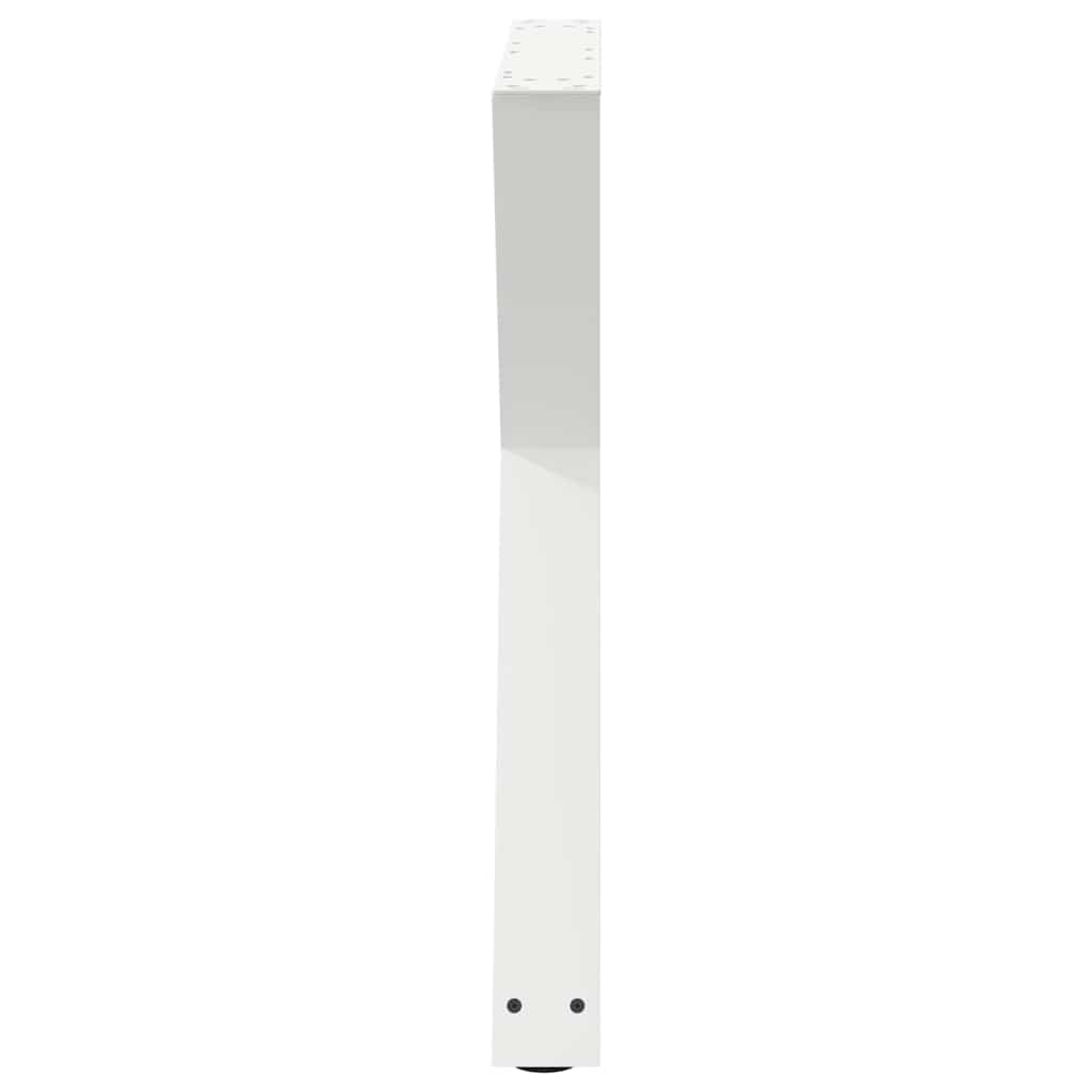 vidaXL Gambe per Tavolo da Pranzo 2 pz Bianco 70x(72-73,3) cm Acciaio