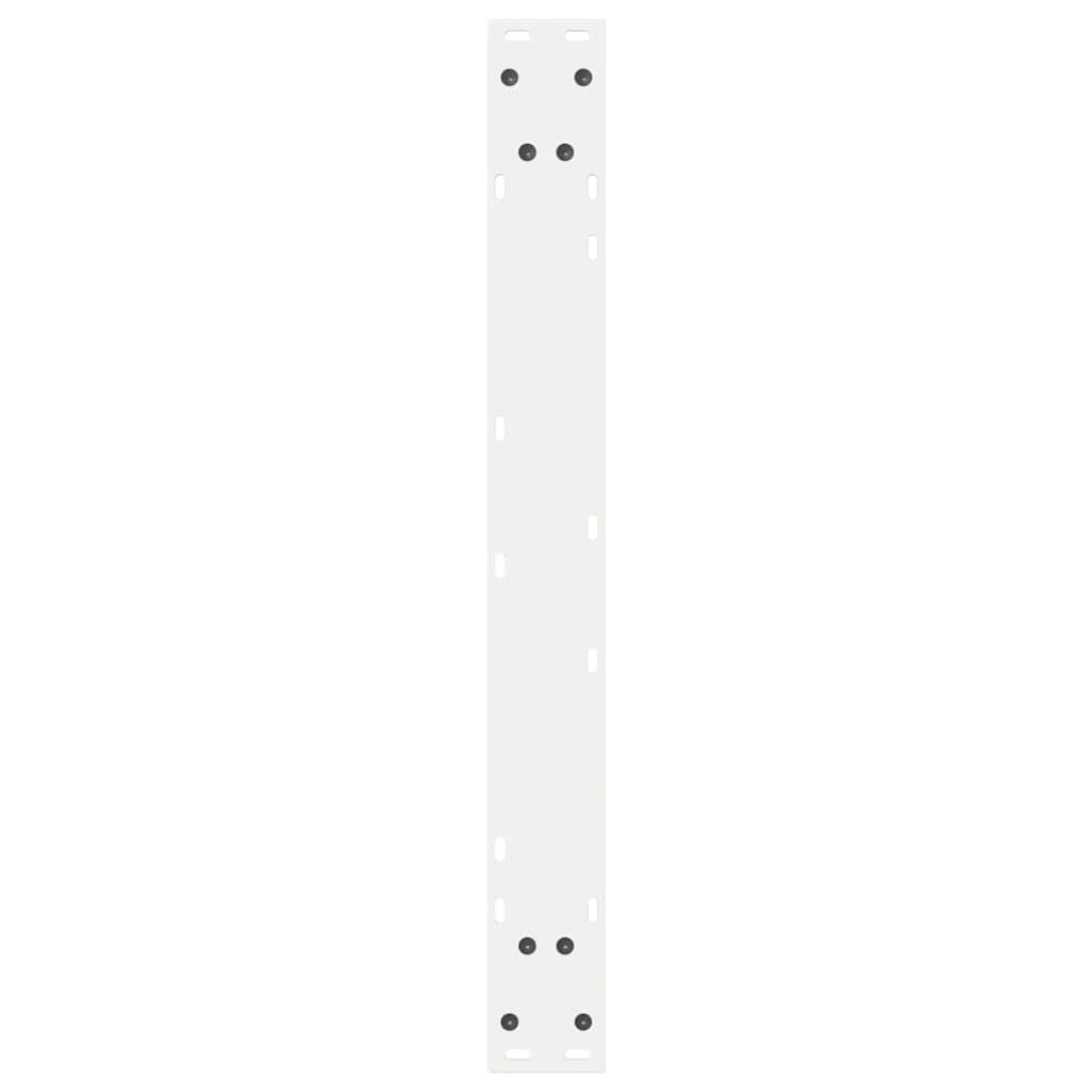 vidaXL Gambe per Tavolo da Pranzo 2 pz Bianco 70x(72-73,3) cm Acciaio