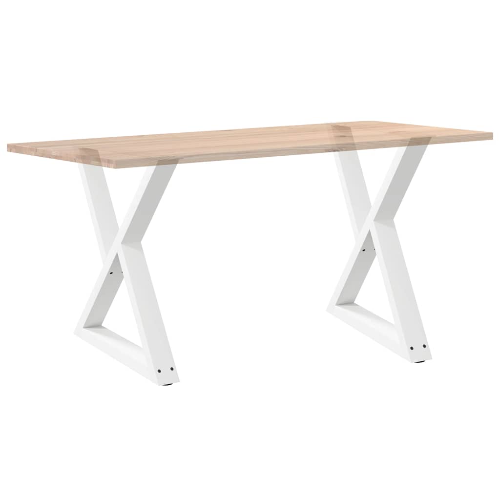 vidaXL Gambe per Tavolo da Pranzo 2 pz Bianco 70x(72-73,3) cm Acciaio