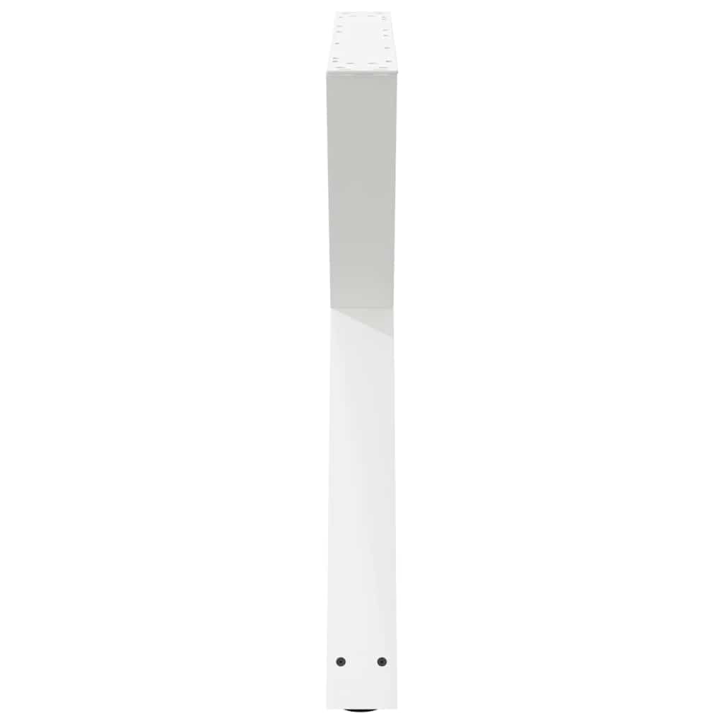 vidaXL Gambe per Tavolo da Pranzo 2 pz Bianco 90x(72-73,3) cm Acciaio