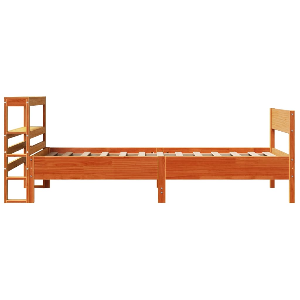 vidaXL Letto senza Materasso Marrone Cera 90x200 cm Legno di Pino