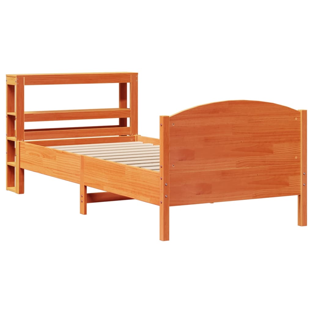 vidaXL Letto senza Materasso Marrone Cera 90x200 cm Legno di Pino