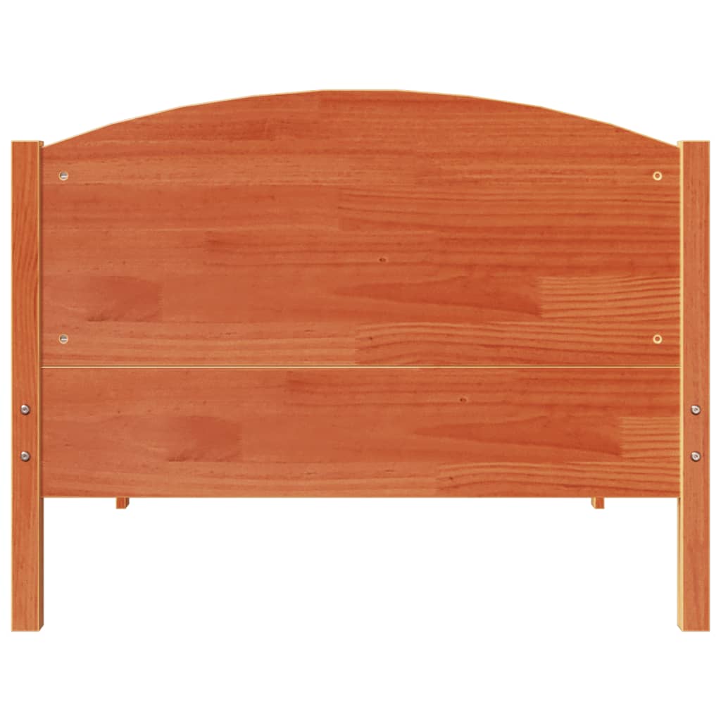 vidaXL Letto senza Materasso Marrone Cera 90x200 cm Legno di Pino