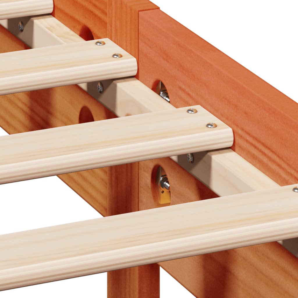 vidaXL Letto senza Materasso Marrone Cera 90x200 cm Legno di Pino
