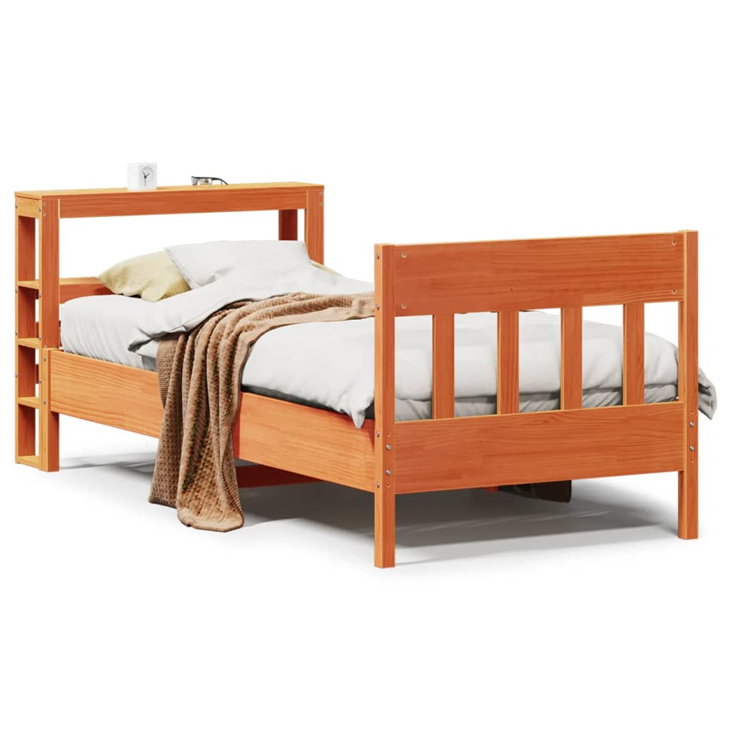 vidaXL Letto senza Materasso Marrone Cera 90x190 cm in Legno di Pino