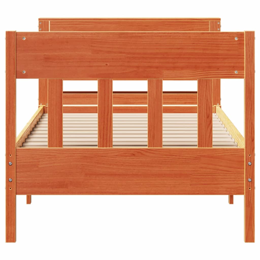 vidaXL Letto senza Materasso Marrone Cera 90x190 cm in Legno di Pino