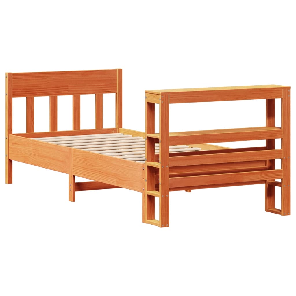 vidaXL Letto senza Materasso Marrone Cera 90x190 cm in Legno di Pino