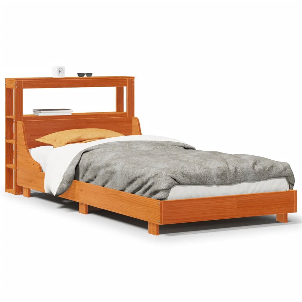 vidaXL Letto senza Materasso Marrone Cera 90x200 cm Legno di Pino