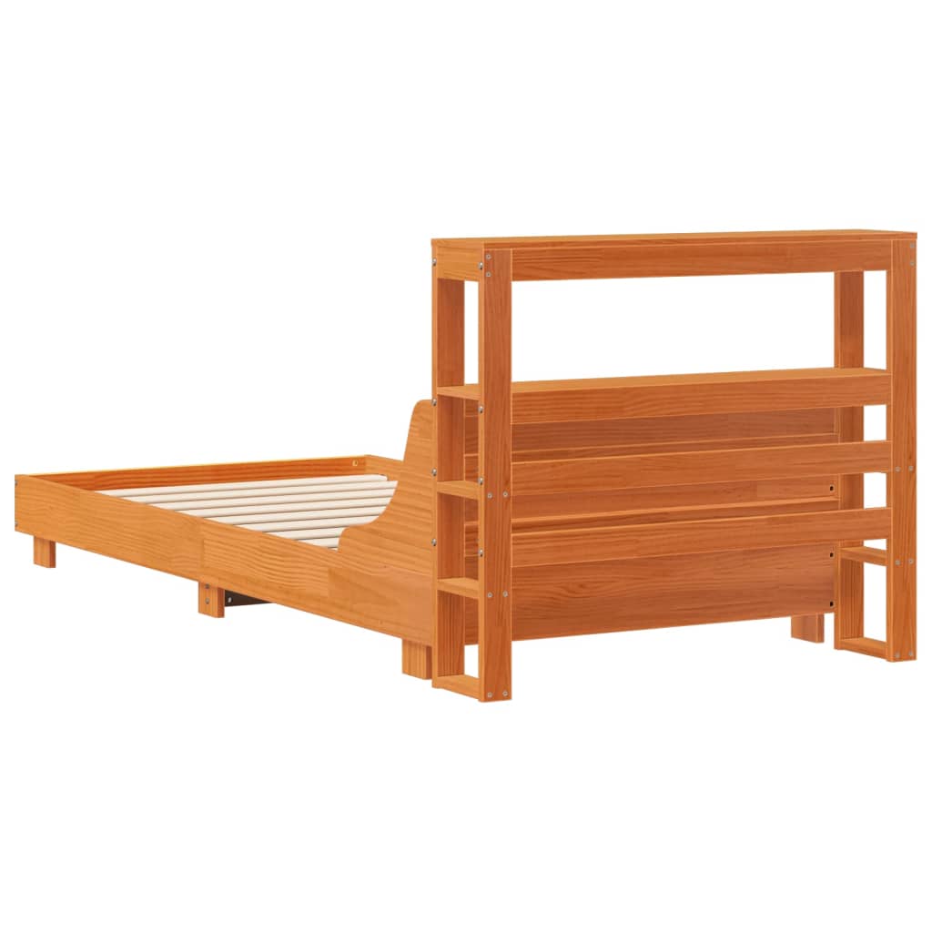 vidaXL Letto senza Materasso Marrone Cera 90x200 cm Legno di Pino