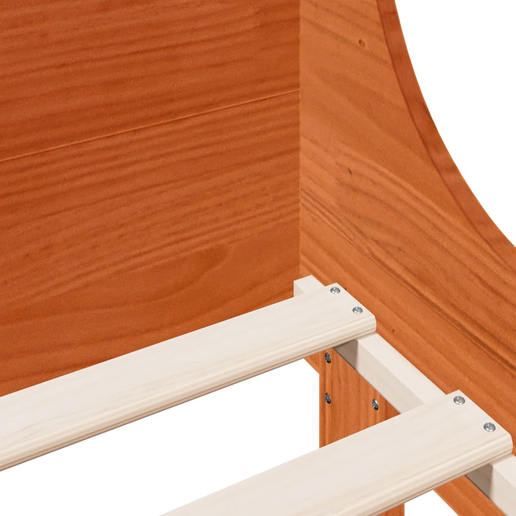 vidaXL Letto senza Materasso Marrone Cera 90x200 cm Legno di Pino