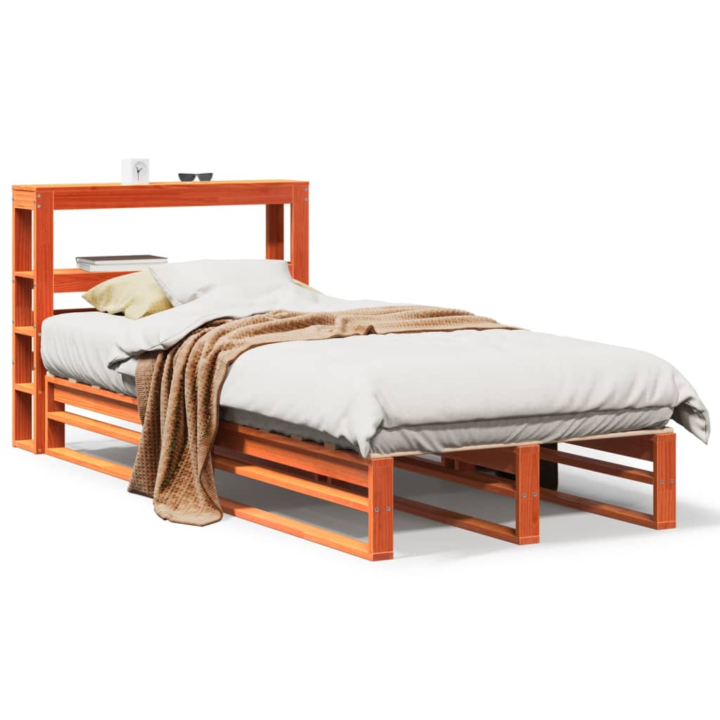 vidaXL Letto senza Materasso Marrone Cera 90x190 cm in Legno di Pino