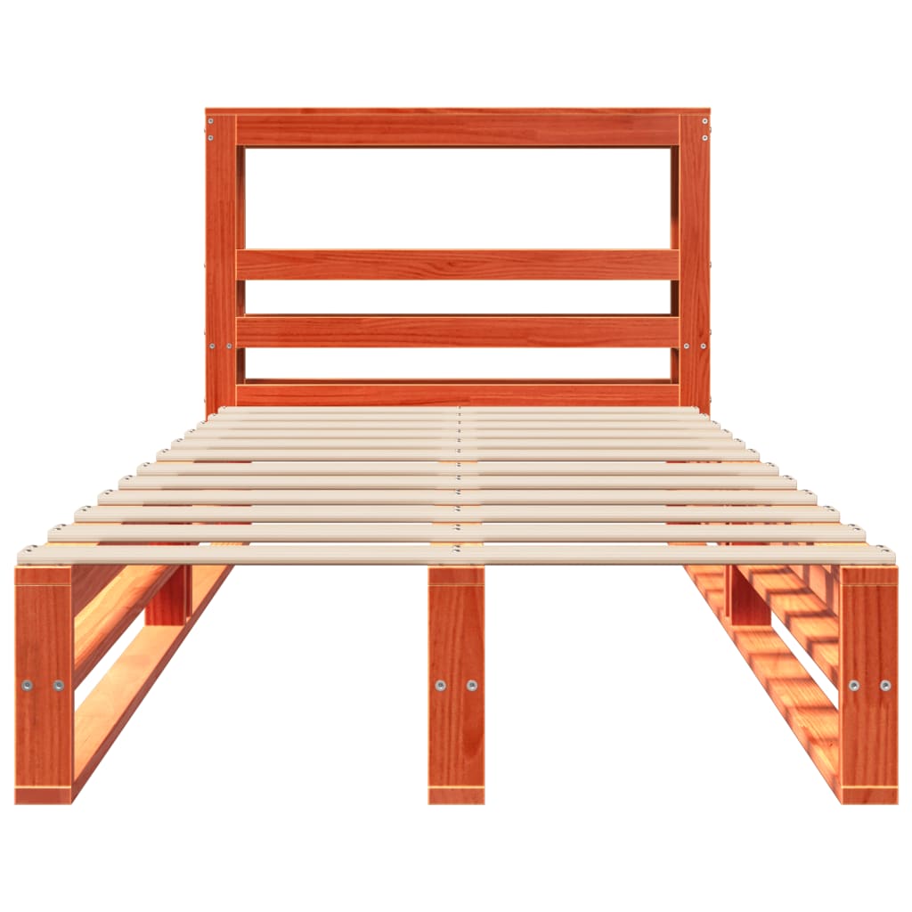 vidaXL Letto senza Materasso Marrone Cera 90x190 cm in Legno di Pino