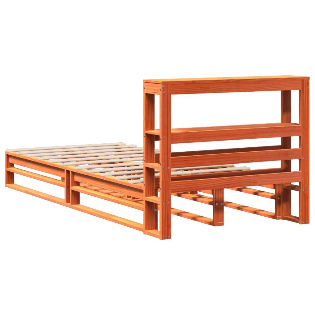 vidaXL Letto senza Materasso Marrone Cera 90x190 cm in Legno di Pino