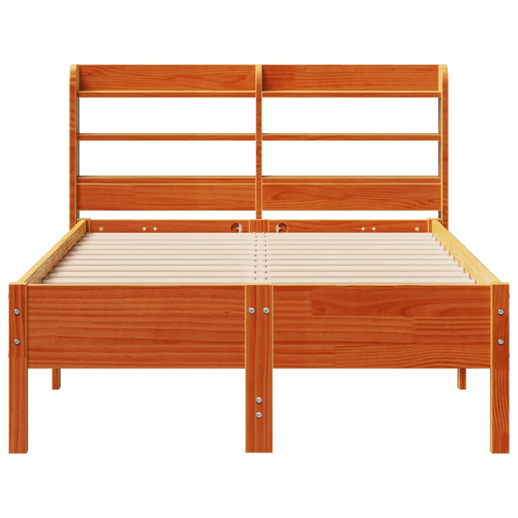 vidaXL Letto senza Materasso Marrone Cera 90x200 cm Legno di Pino