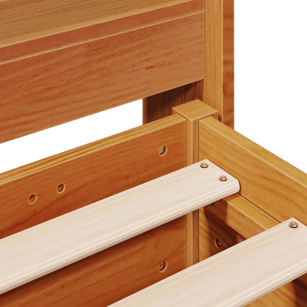 vidaXL Letto senza Materasso Marrone Cera 90x200 cm Legno di Pino