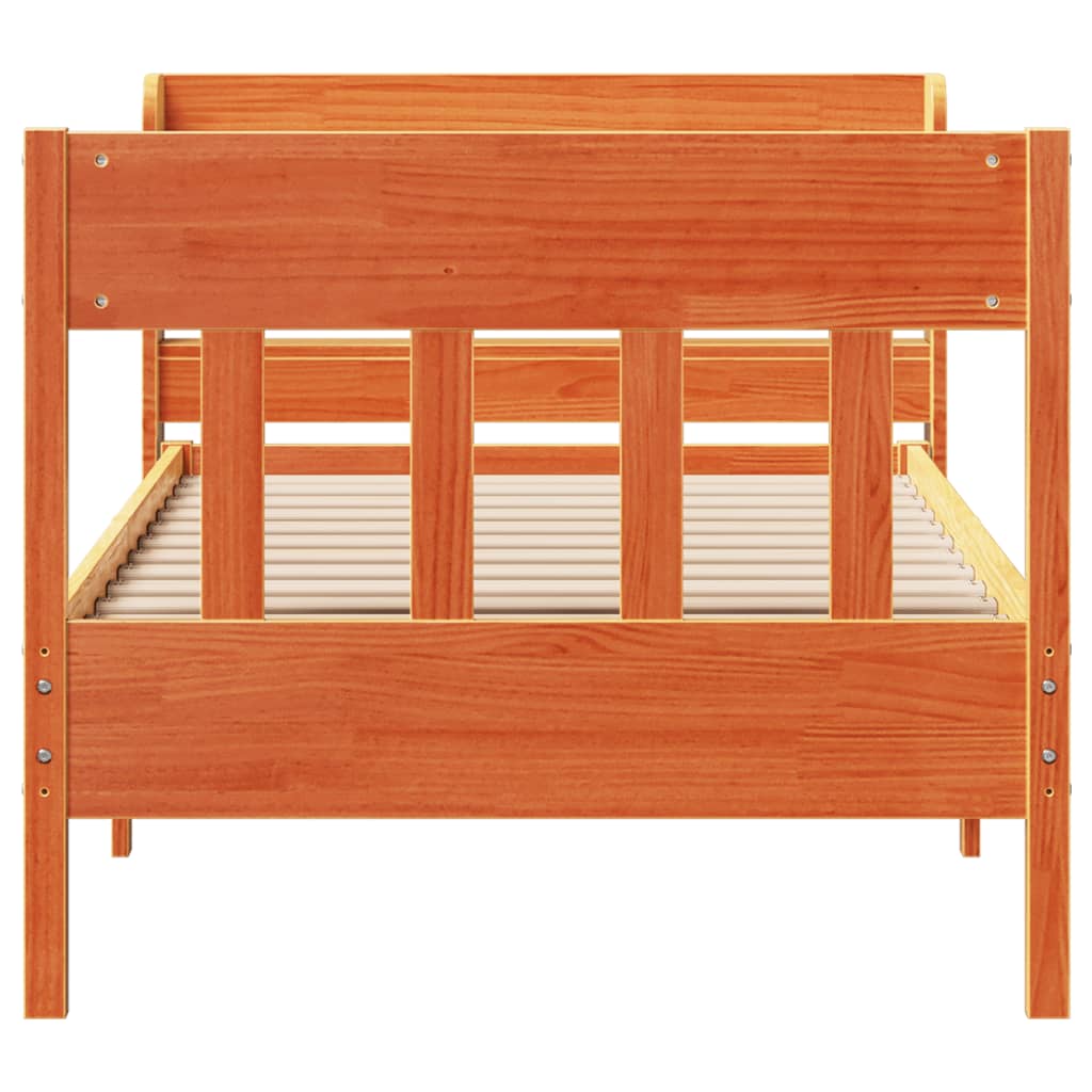 vidaXL Letto senza Materasso Marrone Cera 90x200 cm Legno di Pino