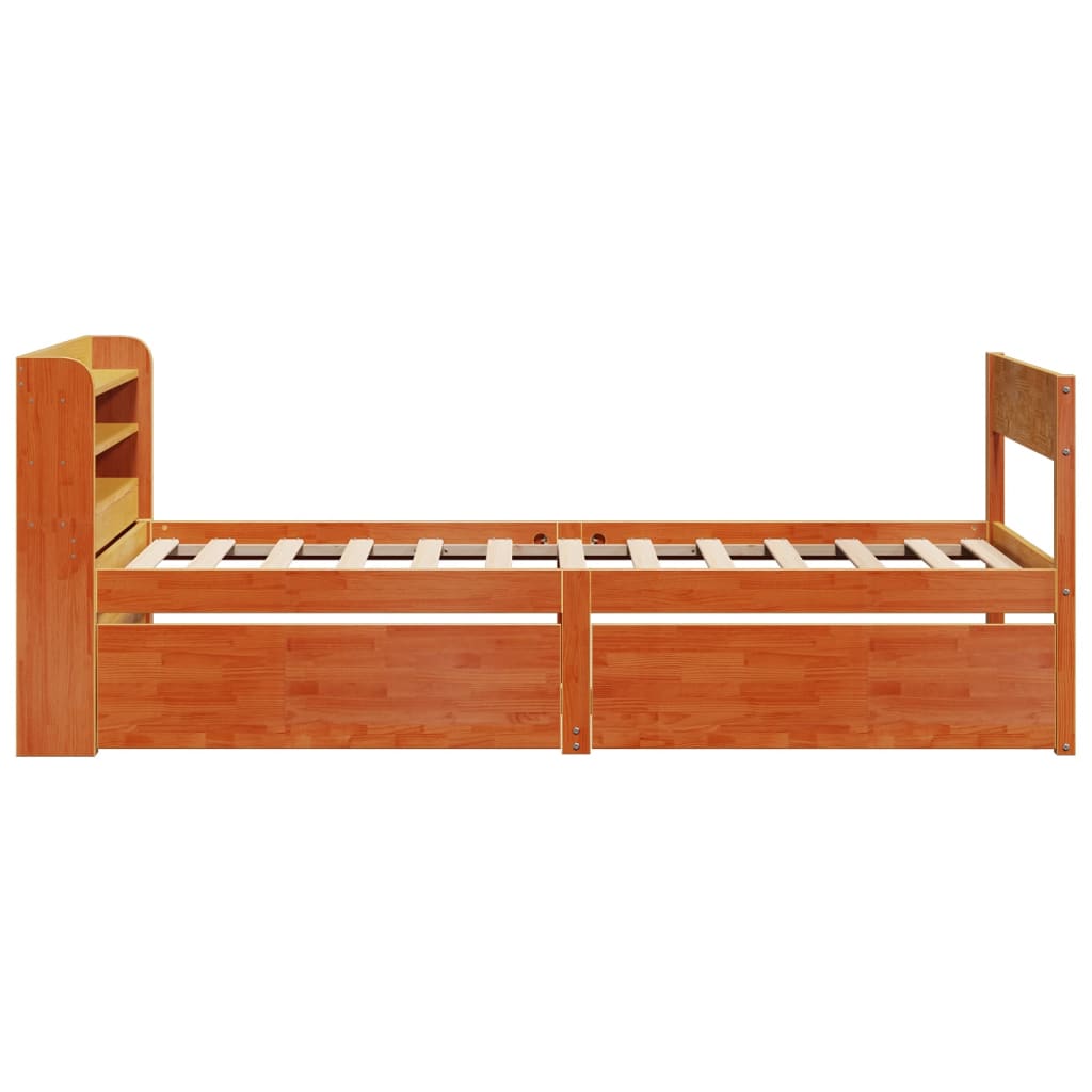 vidaXL Letto senza Materasso Marrone Cera 90x190 cm in Legno di Pino