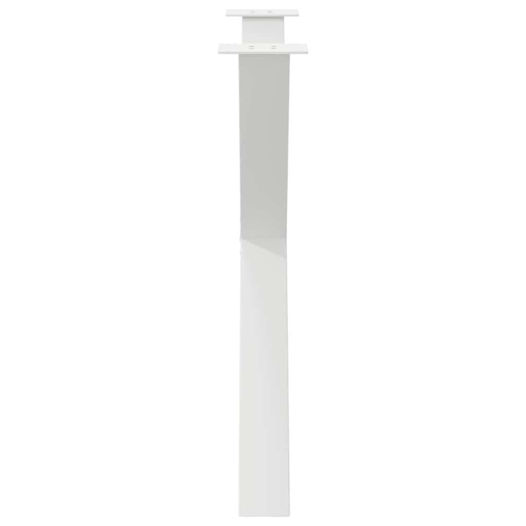 vidaXL Gambe Tavolo Pranzo Forma X 2pz Bianco 90x(72-73)cm Acciaio