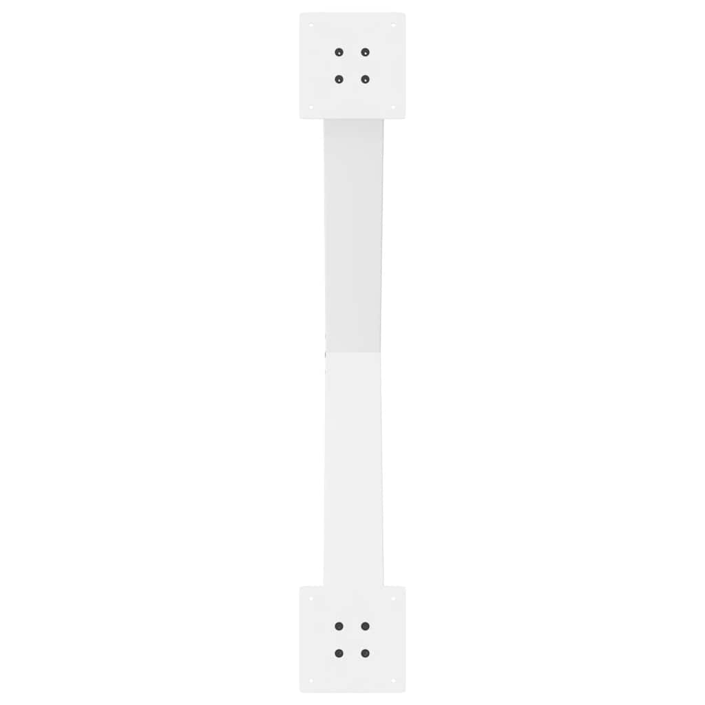 vidaXL Gambe Tavolo Pranzo Forma X 2pz Bianco 90x(72-73)cm Acciaio