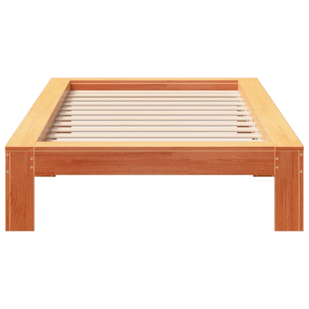 vidaXL Letto senza Materasso Marrone Cera 90x190 cm in Legno di Pino