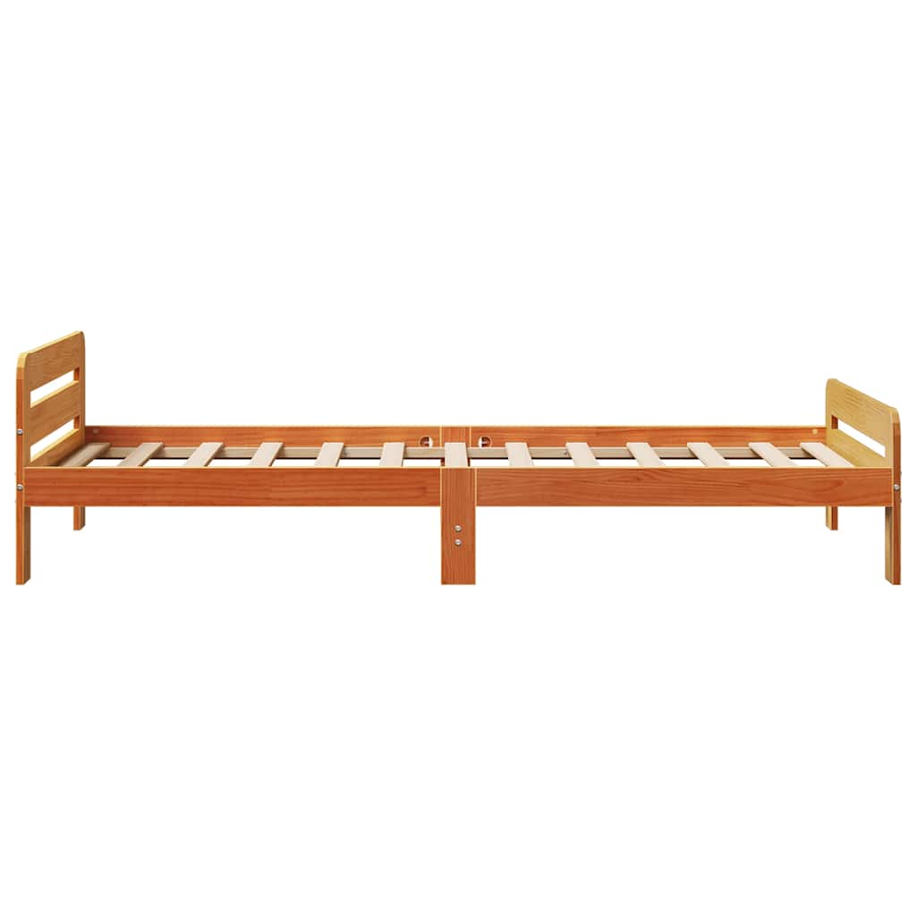 vidaXL Letto senza Materasso Marrone Cera 90x200 cm Legno di Pino