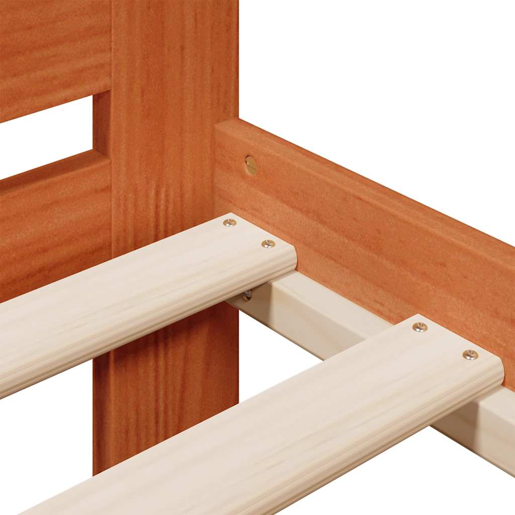 vidaXL Letto senza Materasso Marrone Cera 90x200 cm Legno di Pino