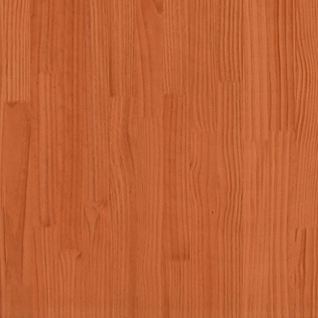 vidaXL Letto Soppalco con Scrivania Marrone Cera 90x200 cm Legno Pino