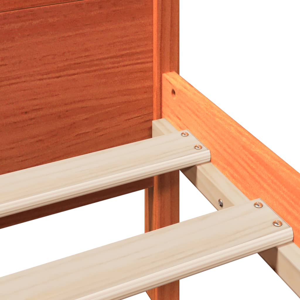 vidaXL Letto senza Materasso Marrone Cera 90x200 cm Legno di Pino
