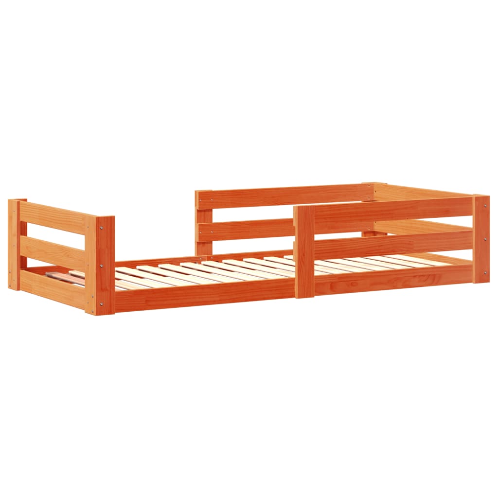 vidaXL Letto senza Materasso Marrone Cera 80x200 cm Legno di Pino