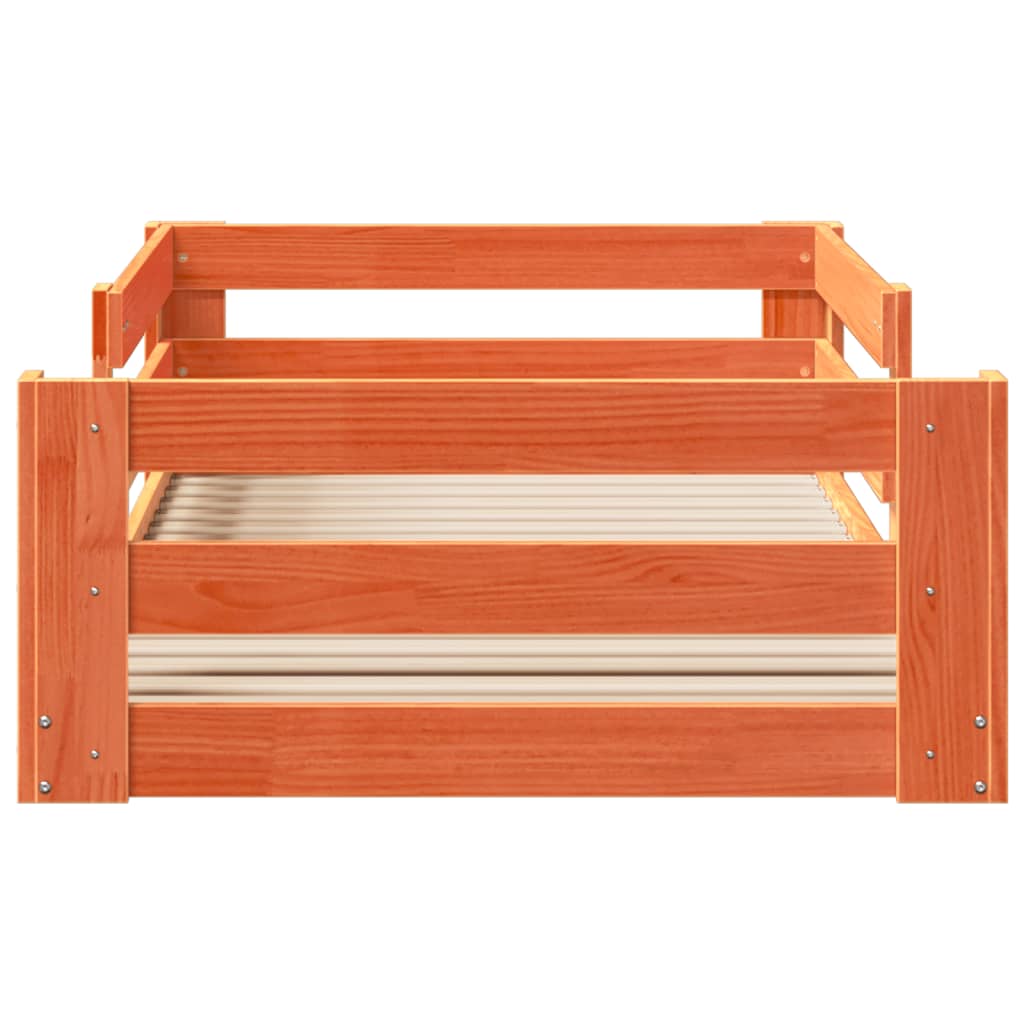 vidaXL Letto senza Materasso Marrone Cera 80x200 cm Legno di Pino