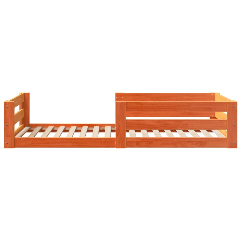 vidaXL Letto senza Materasso Marrone Cera 80x200 cm Legno di Pino