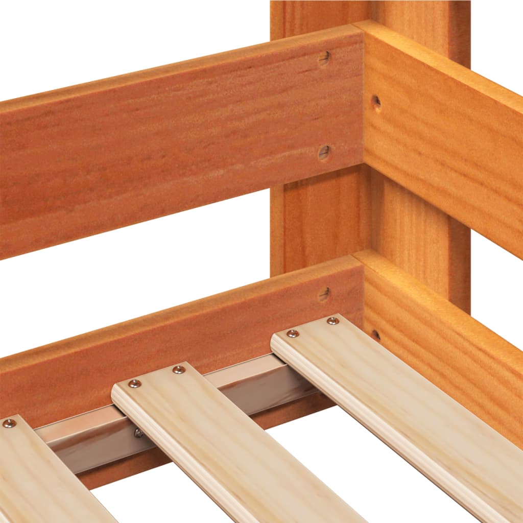 vidaXL Letto senza Materasso Marrone Cera 80x200 cm Legno di Pino