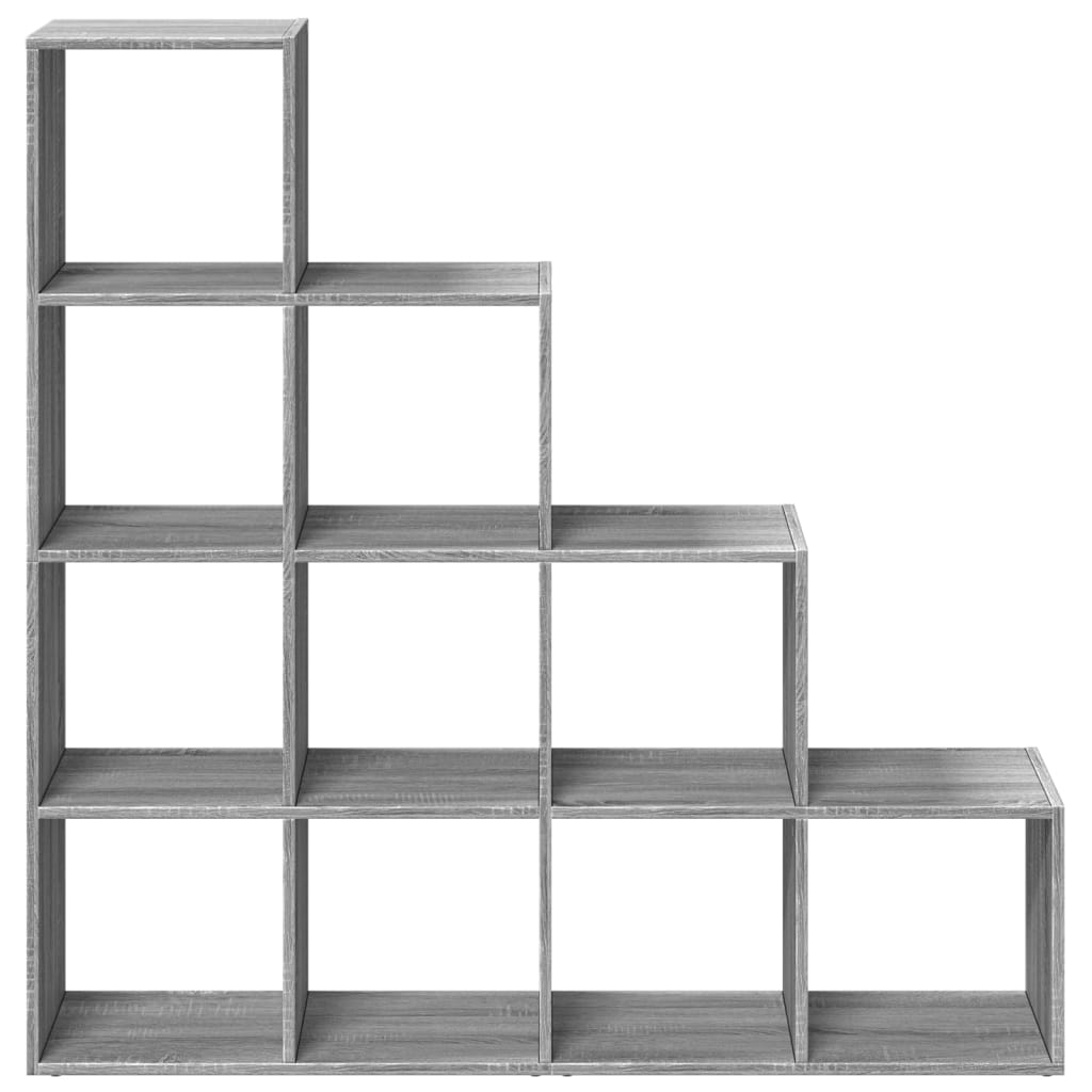 vidaXL Libreria 4 Ripiani Grigio Sonoma 131,5x29x131,5 cm Truciolato VIDAXL