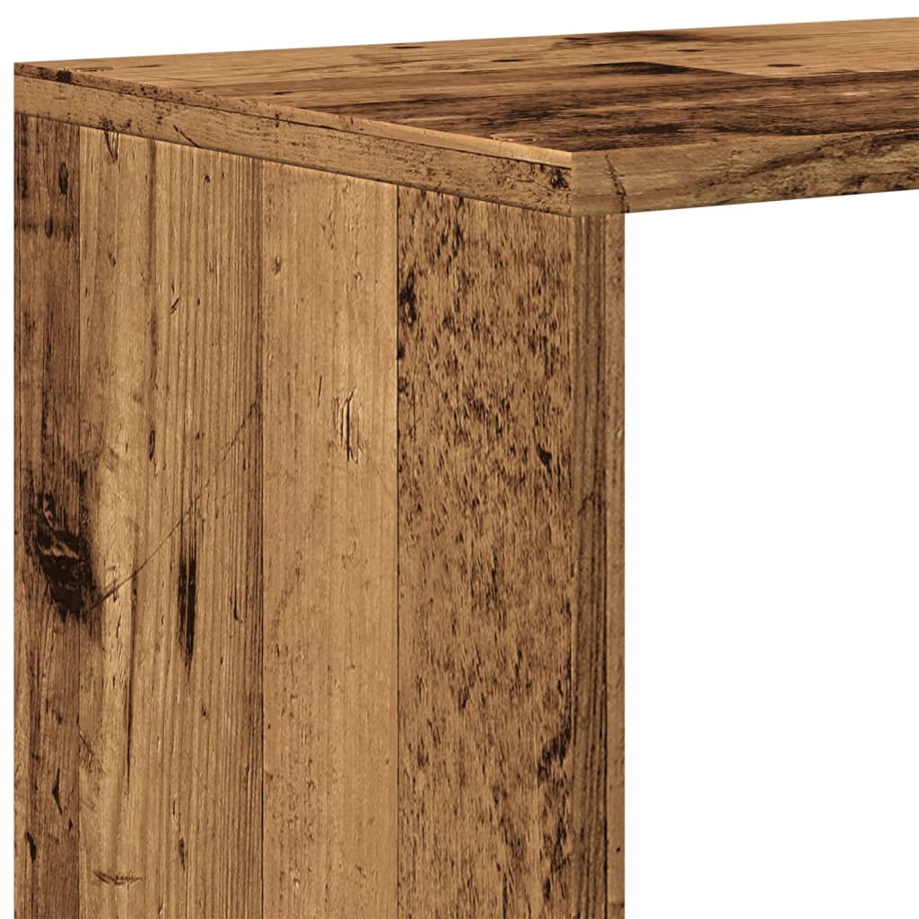 vidaXL Libreria a 4 Ripiani Legno Vecchio 131,5x29x131,5 cm Truciolato