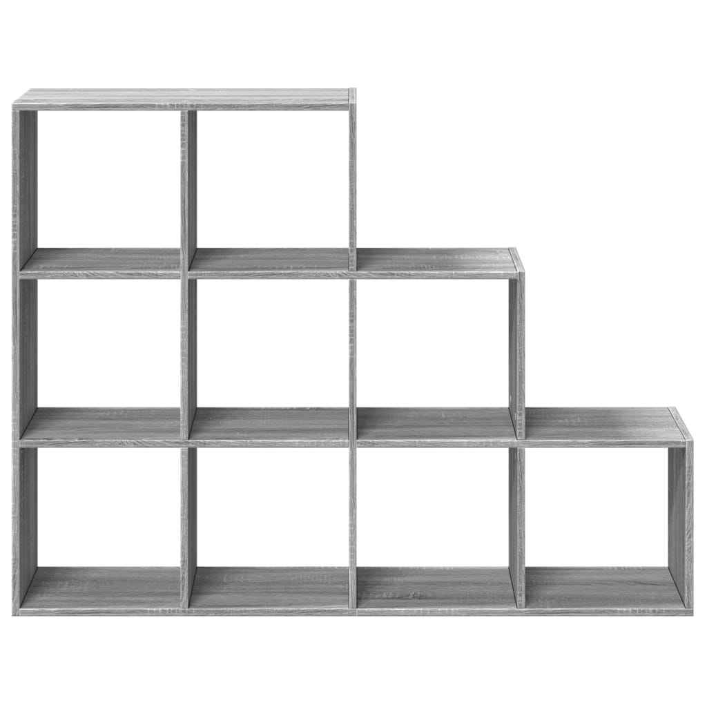 vidaXL Libreria 3 Ripiani Grigio Sonoma 137,5x29x103,5 cm Truciolato