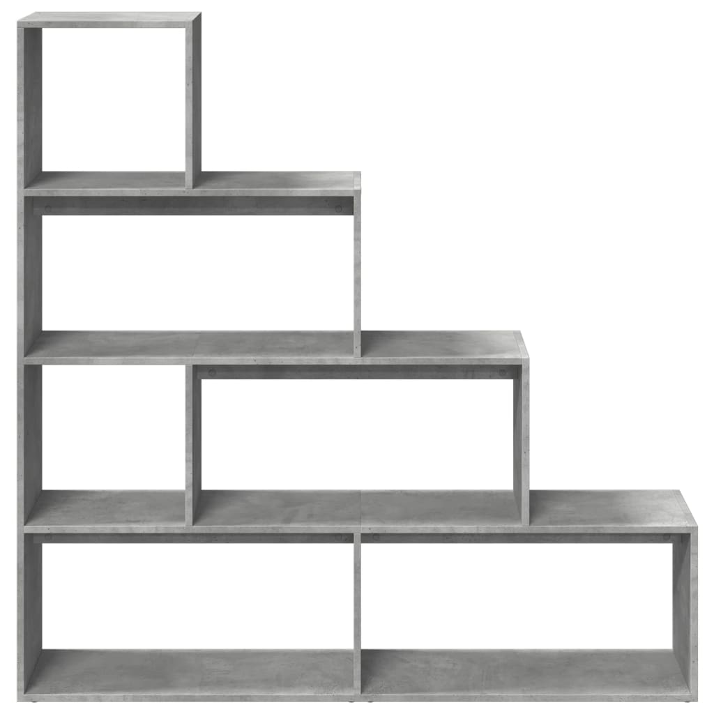 vidaXL Libreria 4Ripiani Grigio Cemento 143,5x29x143,5cm Truciolato