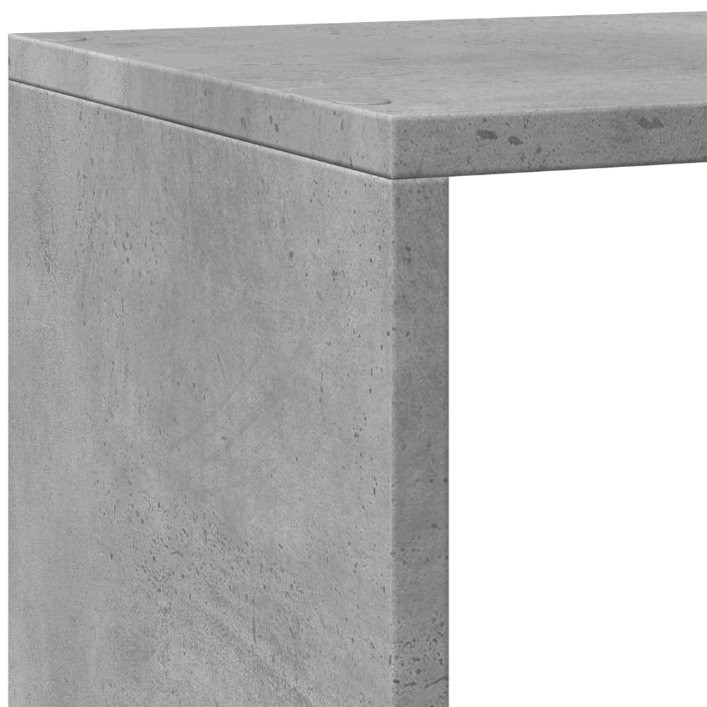 vidaXL Libreria 4Ripiani Grigio Cemento 143,5x29x143,5cm Truciolato