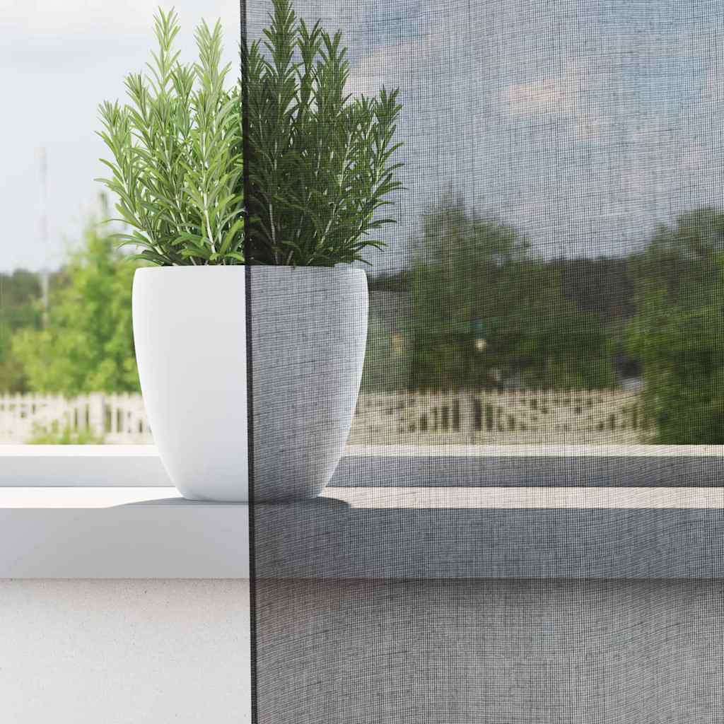 vidaXL Tende in Voile con Occhielli 2 pz Nero 140x140 cm