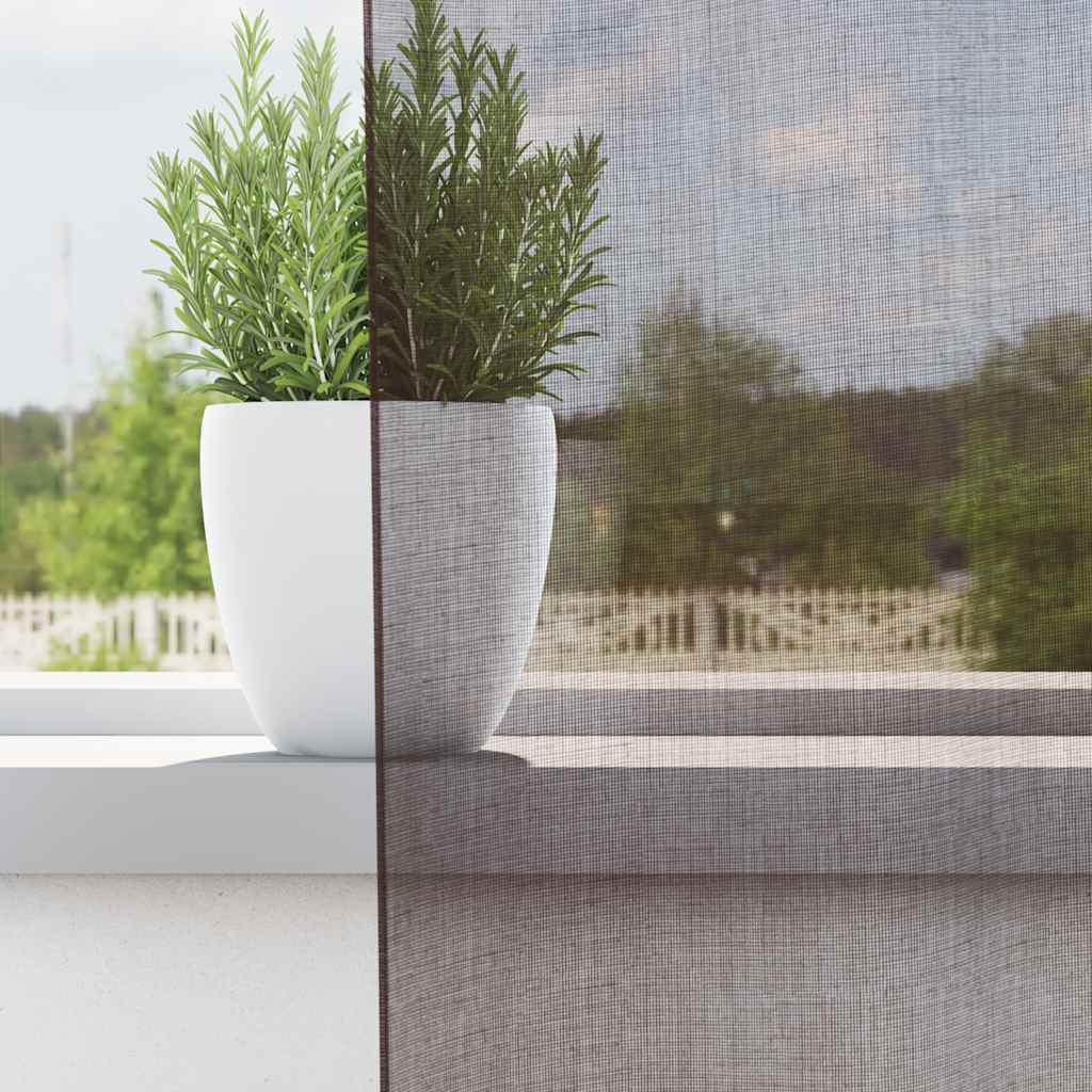 vidaXL Tende in Voile con Occhielli 2 pz Marrone 140x225 cm
