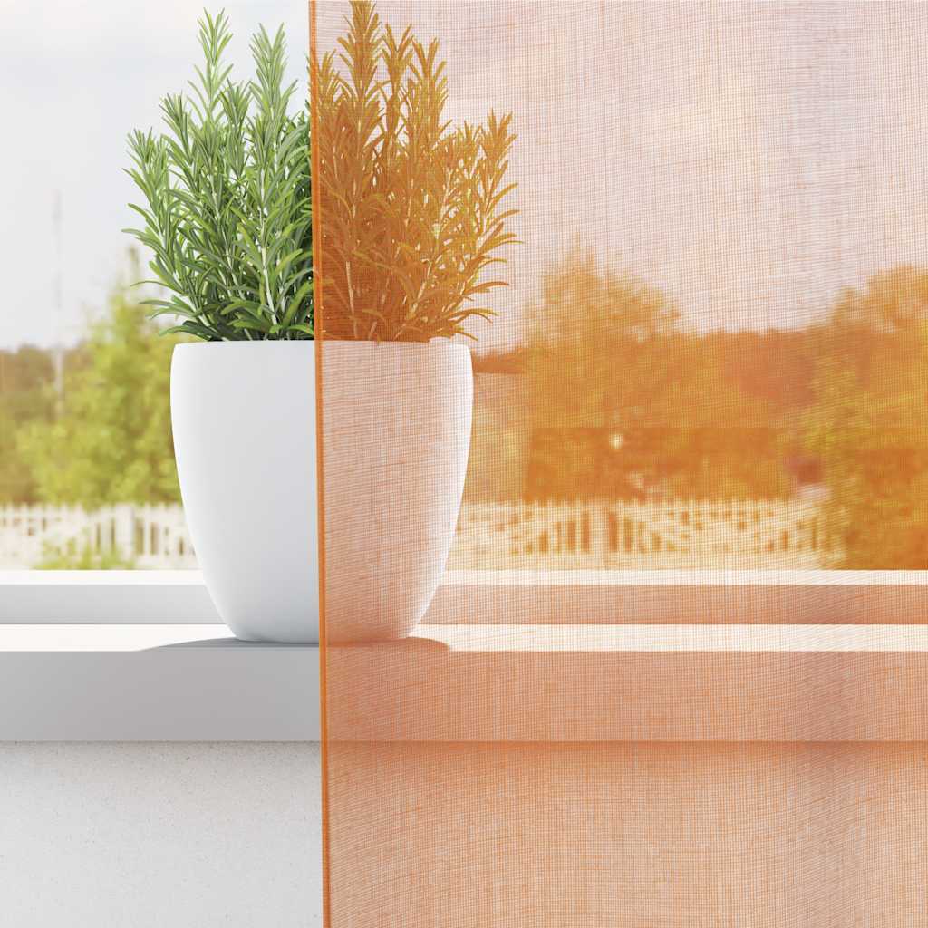 vidaXL Tende in Voile con Occhielli 2 pz Arancio 140x175 cm