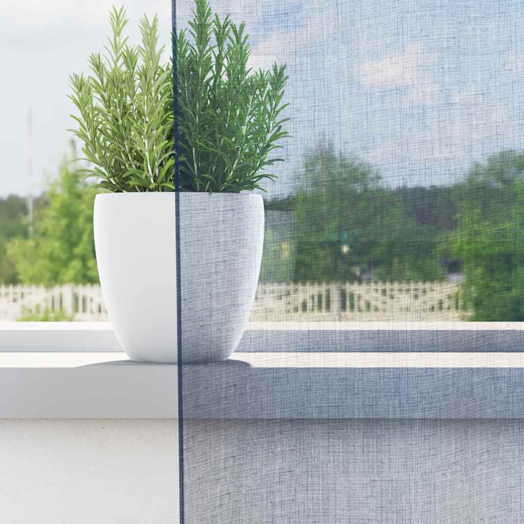 vidaXL Tende in Voile con Occhielli 2 pz Blu Reale