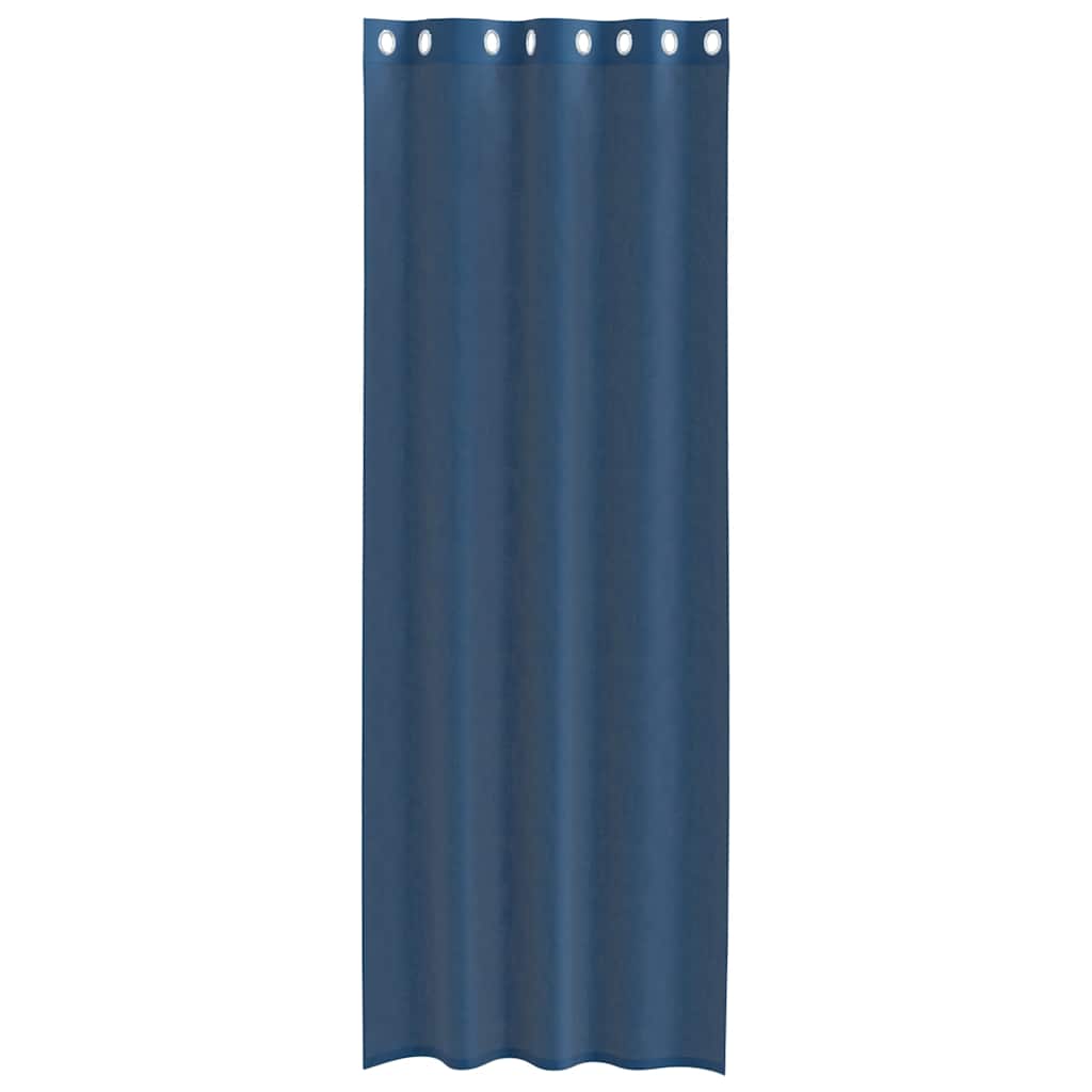 vidaXL Tende in Voile con Occhielli 2 pz Blu Reale